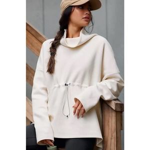 Varley Cream Cowl Neck Blouse
